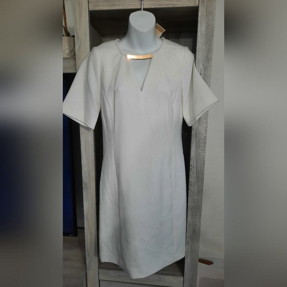 Michael kors  white dress sz 4 new with tags